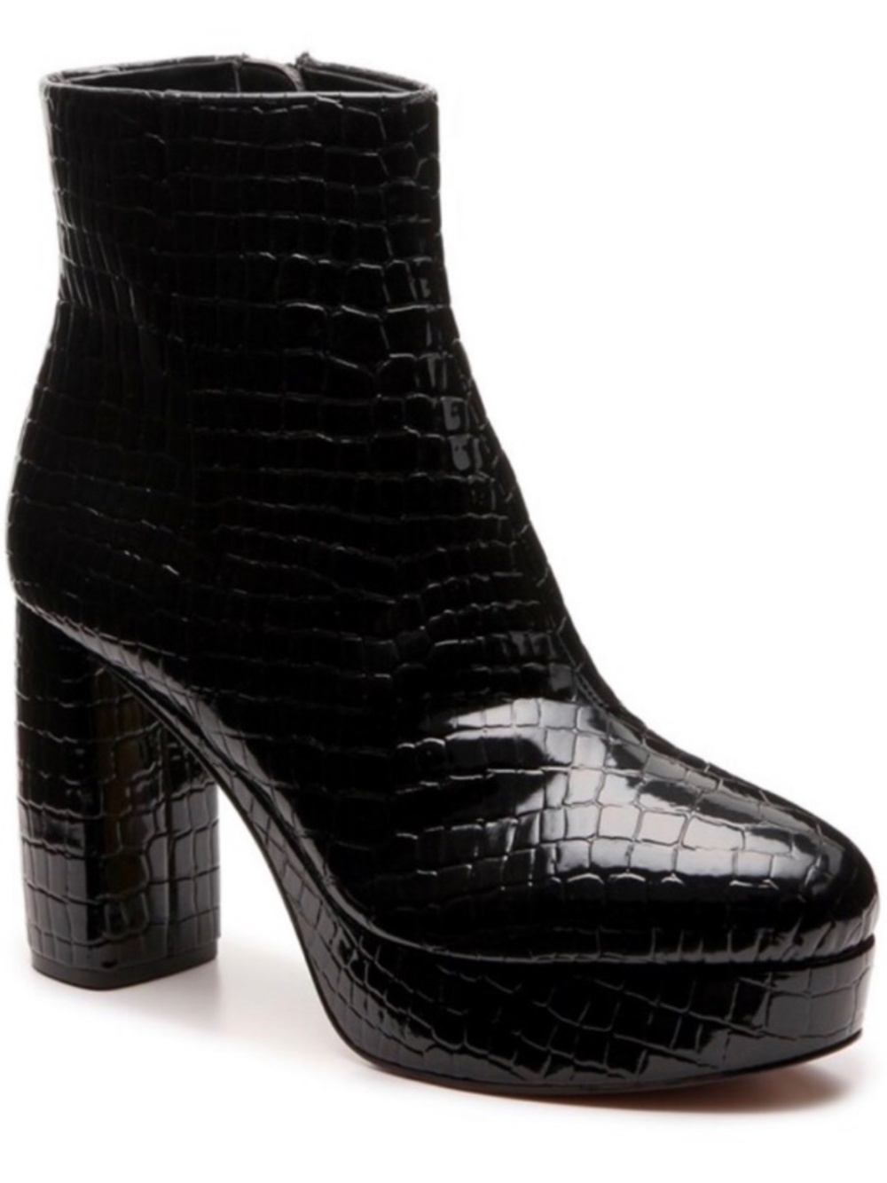 Croc Print Patent Faux Leather Mix No. 6 Ena Platform Bootie